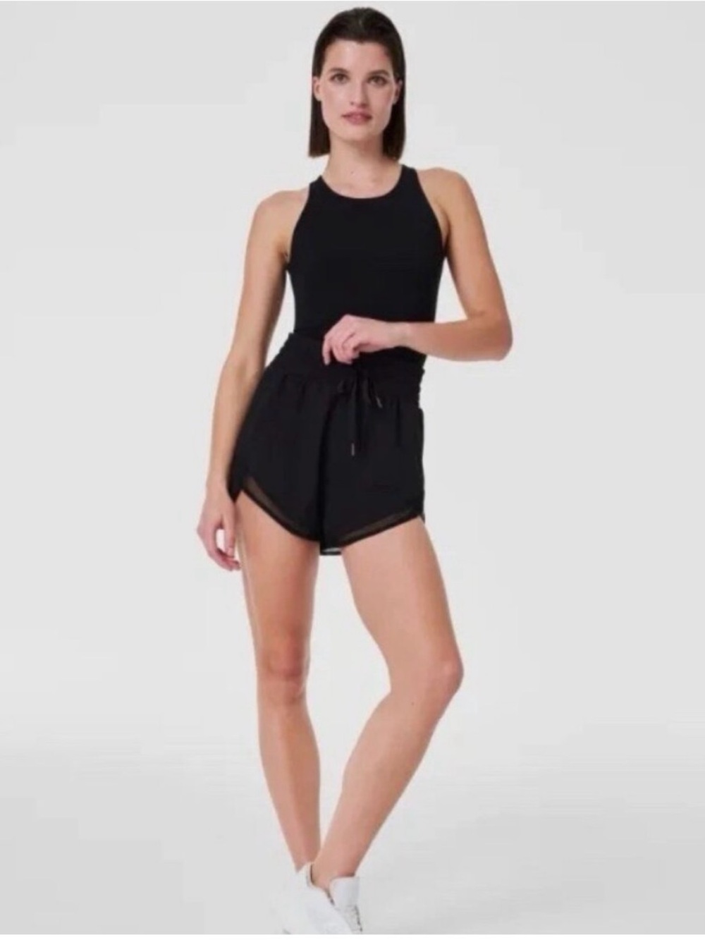 SPANX Black High-Rise Drawstring Romper